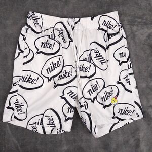 Nike Airmoji Short Sneeze Full Print Shorts Mens Small White Black